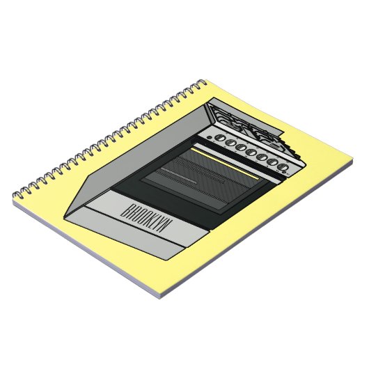 Carnet Illustration de cuisinière électrique de dessin an (Côté gauche)