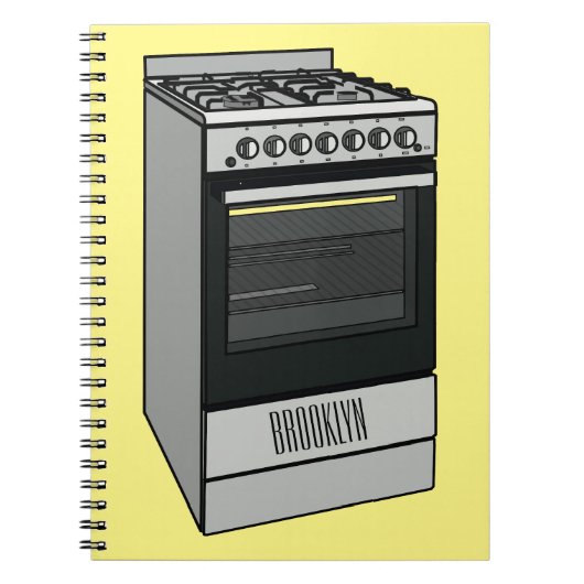 Carnet Illustration de cuisinière électrique en cartoon (Devant)