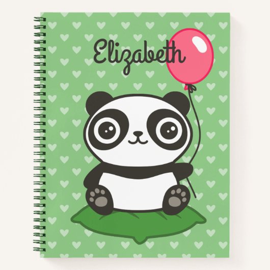 Carnet Illustration de Cute Panda (Devant)