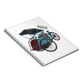 Carnet Illustration de cyclo-pousse (Côté Droit)