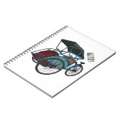 Carnet Illustration de cyclo-pousse (Côté gauche)