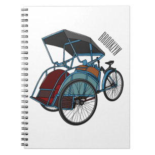 Carnet Illustration de cyclo-pousse