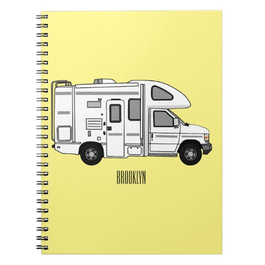 Carnet Illustration de dessin animé Campervan (Devant)