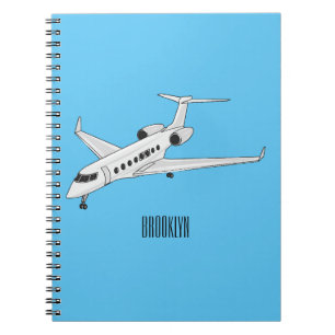 Carnet Illustration de dessin animé d'avion privé