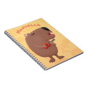 Carnet Illustration de dessin animé de capybara ukulele (Côté Droit)