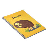 Carnet Illustration de dessin animé de chouette brune drô (Côté Droit)