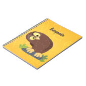 Carnet Illustration de dessin animé de chouette brune drô (Côté gauche)