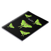 Carnet illustration de dessin animé de papillon luna (Côté gauche)