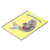 Carnet Illustration de dessin animé de phoque à harpe mig (Côté gauche)