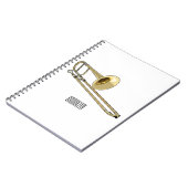 Carnet Illustration de dessin animé de Trombone (Côté gauche)