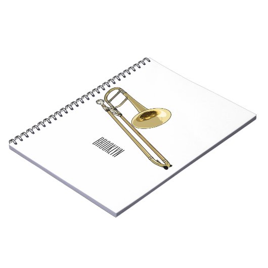 Carnet Illustration de dessin animé de Trombone (Côté gauche)