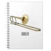 Carnet Illustration de dessin animé de Trombone (Devant)