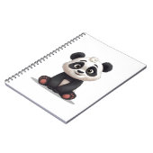 Carnet Illustration de dessin animé d'ours panda assis (Côté gauche)
