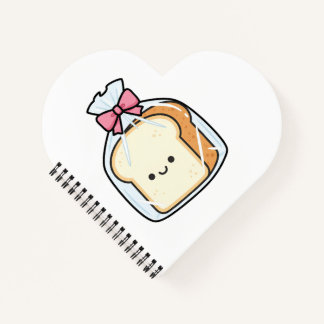 Carnet Illustration de dessin animé mignon kawaii de pain