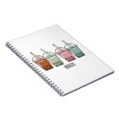 Carnet Illustration de dessin animé pour le thé de bulle (Côté Droit)