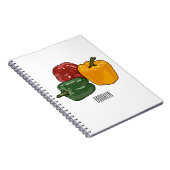 Carnet Illustration de dessin de Capsicum (Côté Droit)