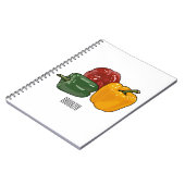 Carnet Illustration de dessin de Capsicum (Côté gauche)