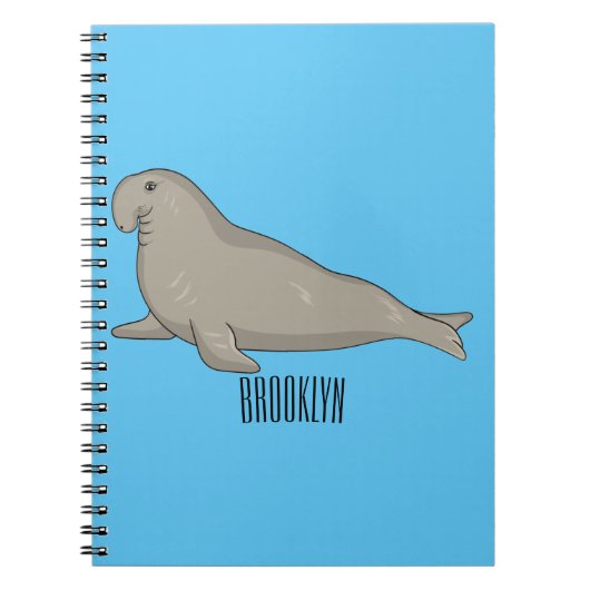 Carnet Illustration de dessin de phoque éléphant (Devant)