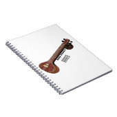Carnet Illustration de dessin de Sitar (Côté Droit)