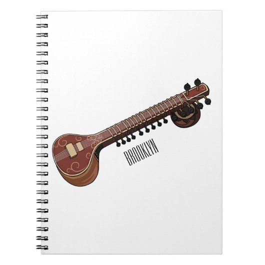 Carnet Illustration de dessin de Sitar (Devant)