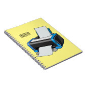 Carnet Illustration de dessin d'imprimante (Côté Droit)