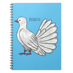 Carnet Illustration de dessin d'oiseau pigeon sauvage