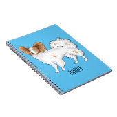 Carnet Illustration de dessin pour chien de Papillon (Côté Droit)