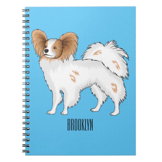 Carnet Illustration de dessin pour chien de Papillon (Devant)