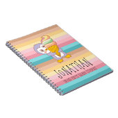 Carnet Illustration de dessin sur un pingouin à la crème  (Côté Droit)