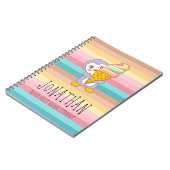 Carnet Illustration de dessin sur un pingouin à la crème  (Côté gauche)