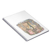 Carnet Illustration de dos d'une femme regardant un objet (Côté Droit)