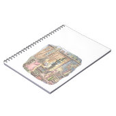 Carnet Illustration de dos d'une femme regardant un objet (Côté gauche)