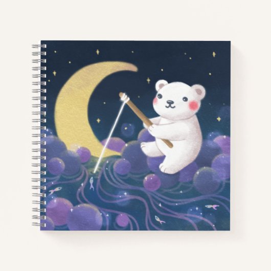 Carnet Illustration de fantaisie du rêve de l'ours polair (Devant)