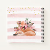 Carnet Illustration de fille Parties scintillant or rose (Dos)