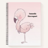 Carnet Illustration de Flamant rose rose mou (Devant)