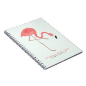 Carnet Illustration De Flamants roses Roses Murs Avec Des (Côté Droit)