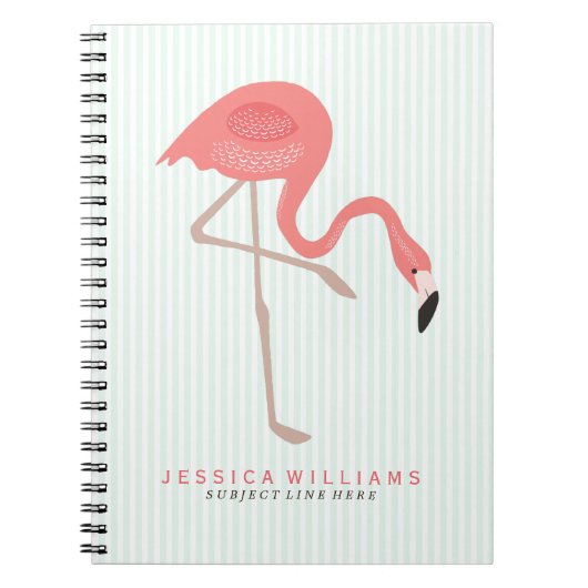 Carnet Illustration De Flamants roses Roses Murs Avec Des (Devant)