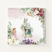 Carnet Illustration de forêt enchantée belle fille de fée (Dos)