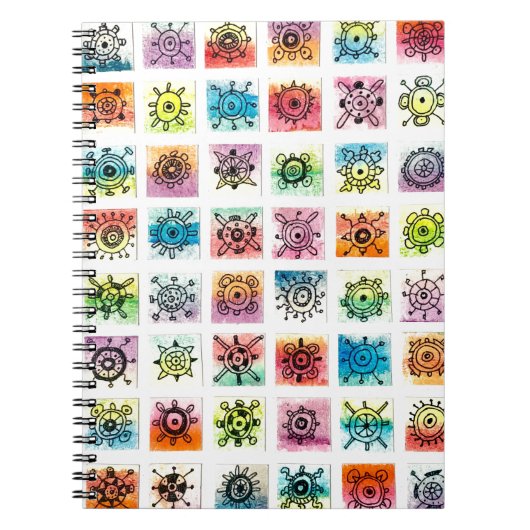 Carnet Illustration de formes de cercles abstraits (Devant)