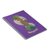Carnet Illustration de fourmilier pangolin mignon et heur (Côté Droit)