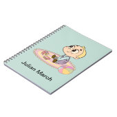 Carnet Illustration de garçon impressionné (Côté gauche)