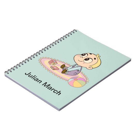 Carnet Illustration de garçon impressionné (Côté gauche)