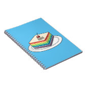 Carnet Illustration de gâteau arc-en-ciel (Côté Droit)