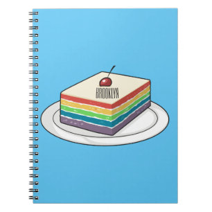 Carnet Illustration de gâteau arc-en-ciel
