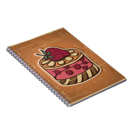 Carnet Illustration de gâteau dans le rétro style (Côté Droit)