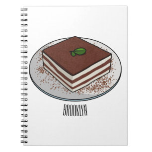 Carnet Illustration de gâteau de Tiramisu