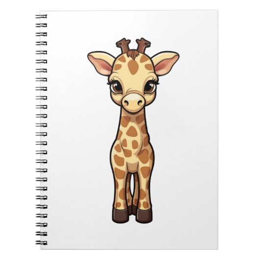 Carnet Illustration de girafe de dessin animé (Devant)