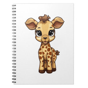 Carnet Illustration de girafe dessin animé