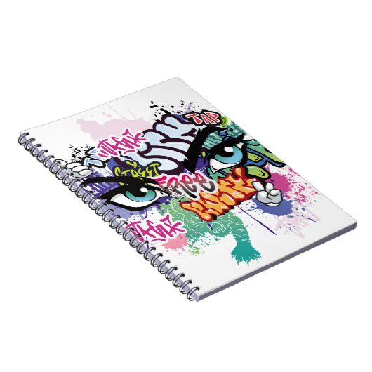 Carnet Illustration de graffiti avec lettres de graffitis (Côté Droit)