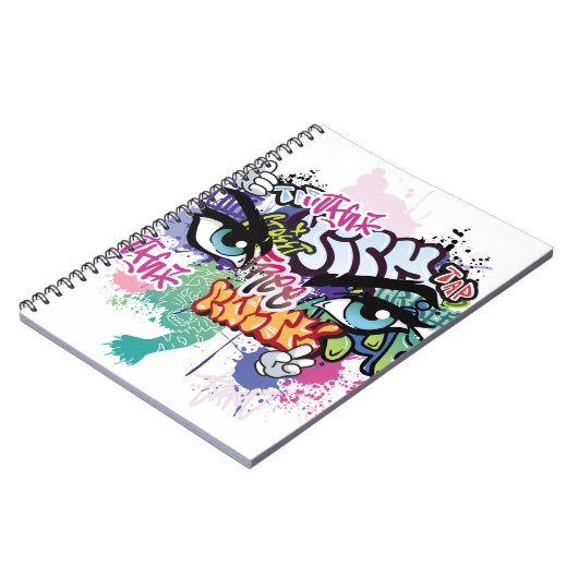 Carnet Illustration de graffiti avec lettres de graffitis (Côté gauche)